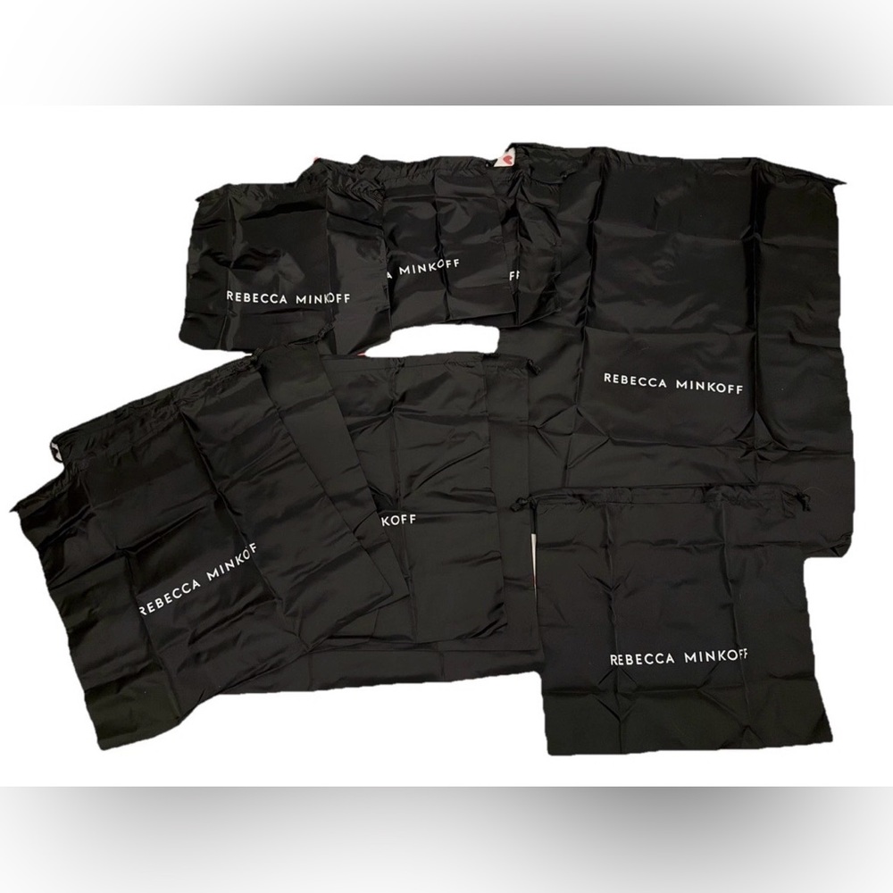 10 AUTHENTIC REBECCA MINKOFF DUSTBAGS (1)20X24 (5) 16X16 (1) 14X13 (3) 12X10 NEW